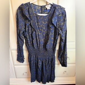 Zadig & Voltaire Blue and Black Long Sleeve Dress